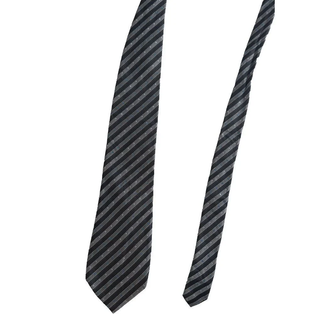 Yves Saint‎ Laurent Necktie YSL Blue And Gray